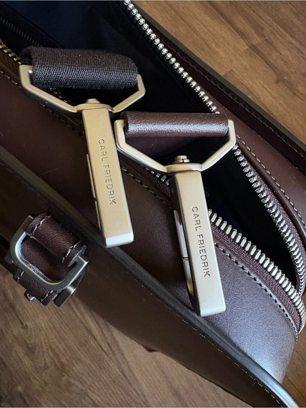 Authentic NEW open box- Carl Friedrik Palissy Briefcase- Chocolate
